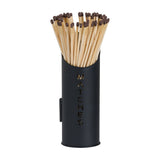 Black Finish Log and Kindling Buckets with Matchstick Holder – Black