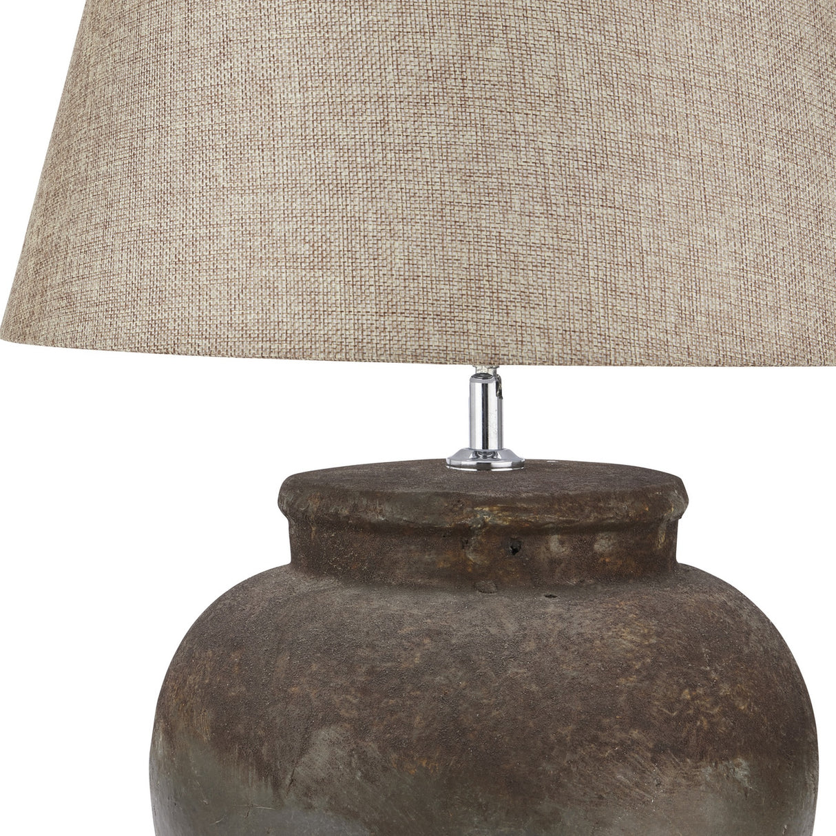 Aged Stone Ceramic Table Lamp – Beige
