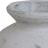 Antique White Ceramic Vase – White