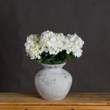 Antique White Ceramic Vase – White