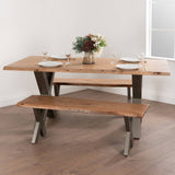 Live Edge Wooden Bench – Brown