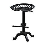 Adjustable Metal Tractor Seat Stool – Black