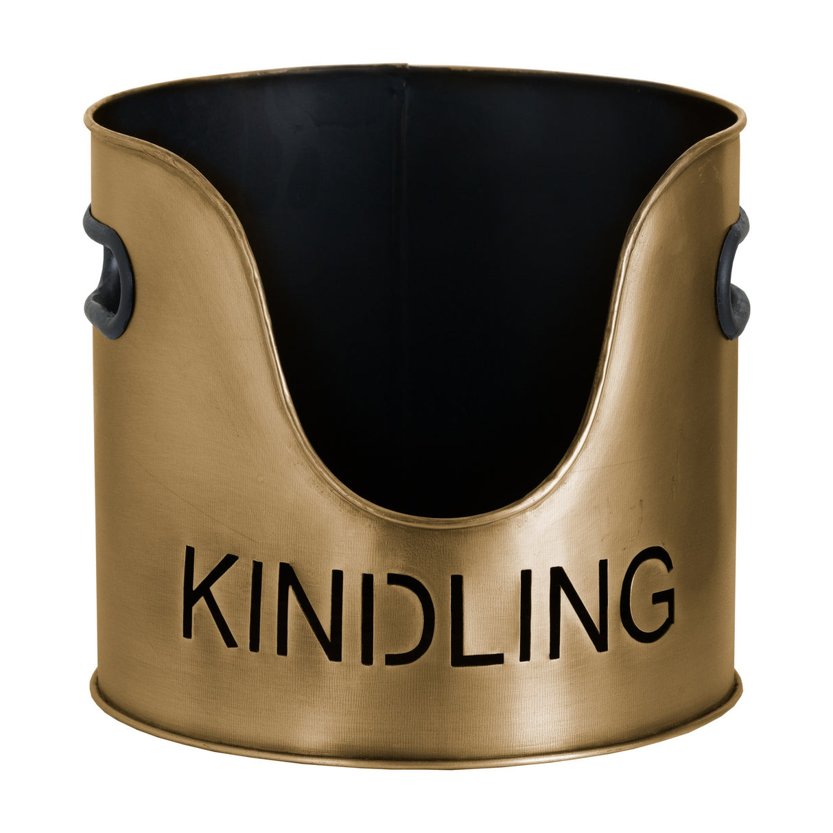 Bronze Finish Log and Kindling Buckets with Matchstick Holder