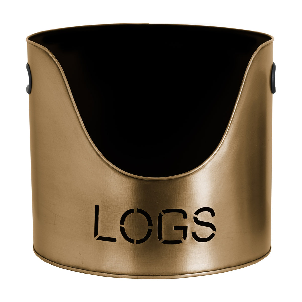 Bronze Finish Log and Kindling Buckets with Matchstick Holder