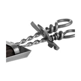 Hearth Tidy Companion Set with Hand-Turned Loop Handle – Silver
