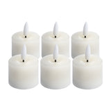 Set of 6 LED Tealight Candles – Beige