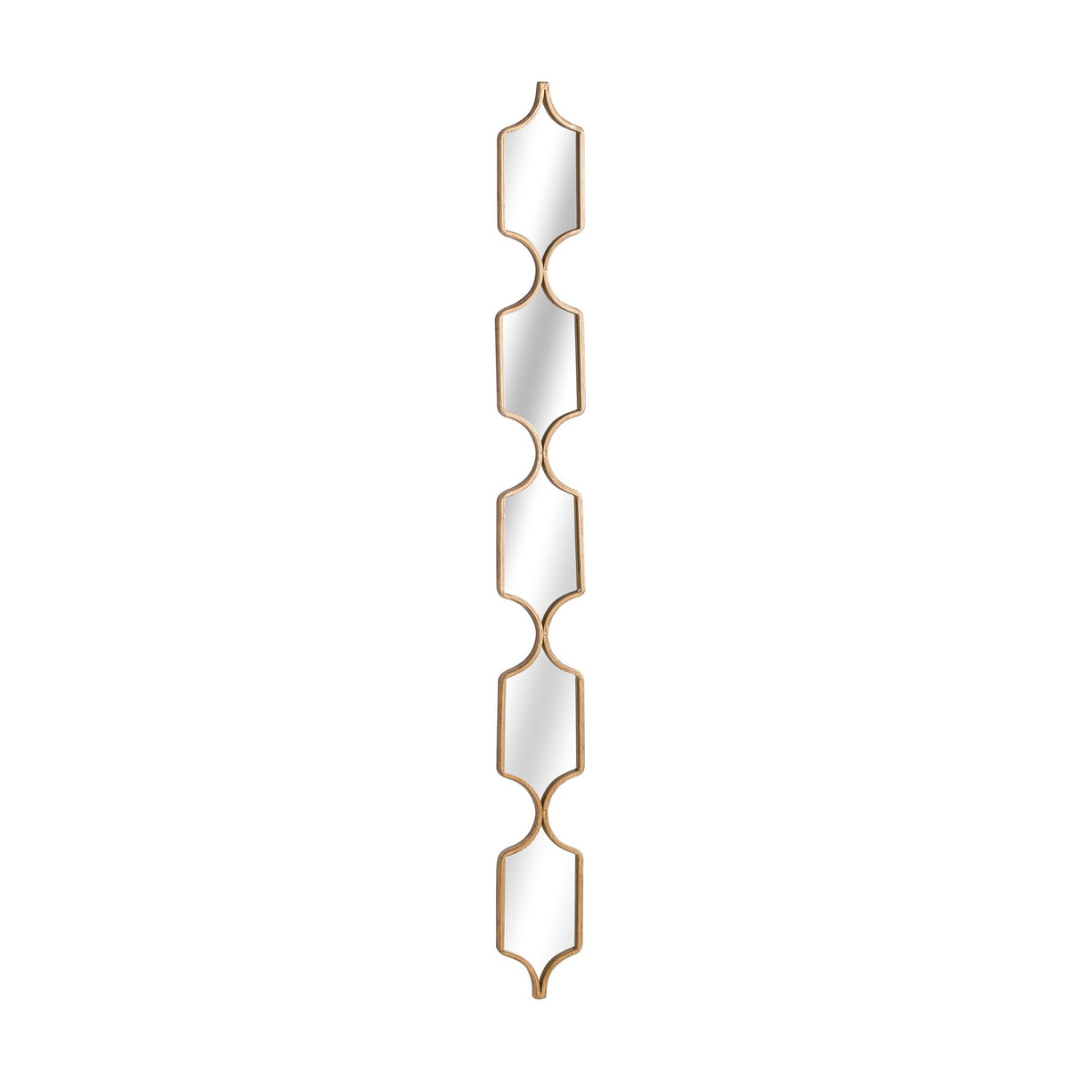 Geometric Collage Wall Mirror – Gold