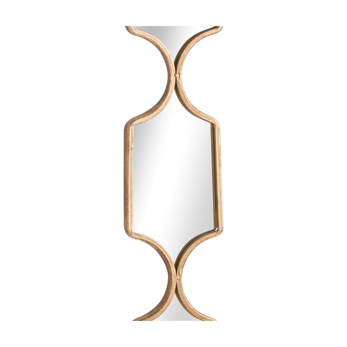 Geometric Collage Wall Mirror – Gold