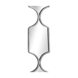 Hill Interiors square decorative hanging collage wall mirror with a slim silver metal frame shaped into linked panes, shown against a white background.