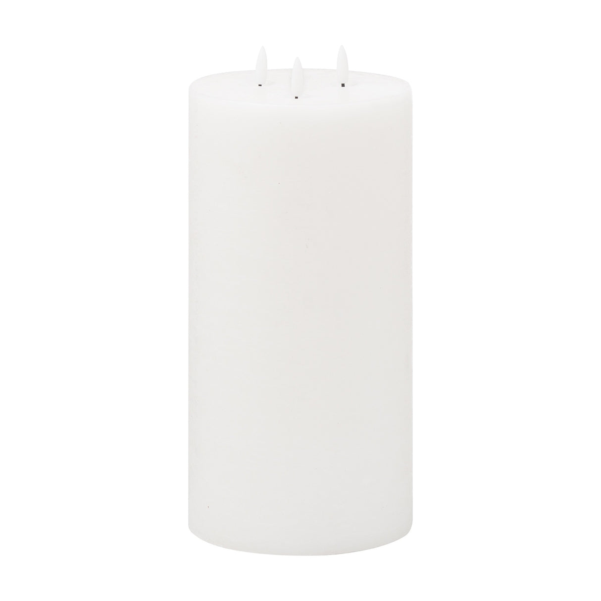 Natural Glow LED Wax Pillar Candle 30cm – Beige