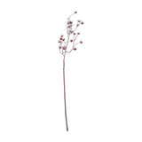 Hill Interiors Large Faux Berry Stem in red with frosted-look clustered berries on a slim bendable branch, shown on a plain white background.