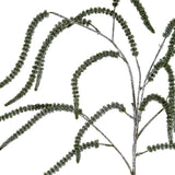 Hill Interiors Festive Amaranthus Trailing Stem in natural green moulded plastic with slender drooping tassels on arching stems, shown on a white background.