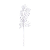 Hill Interiors Snowy Faux Branch 110cm with slender frosted twigs on a tall moulded plastic stem, shown against a plain white background.