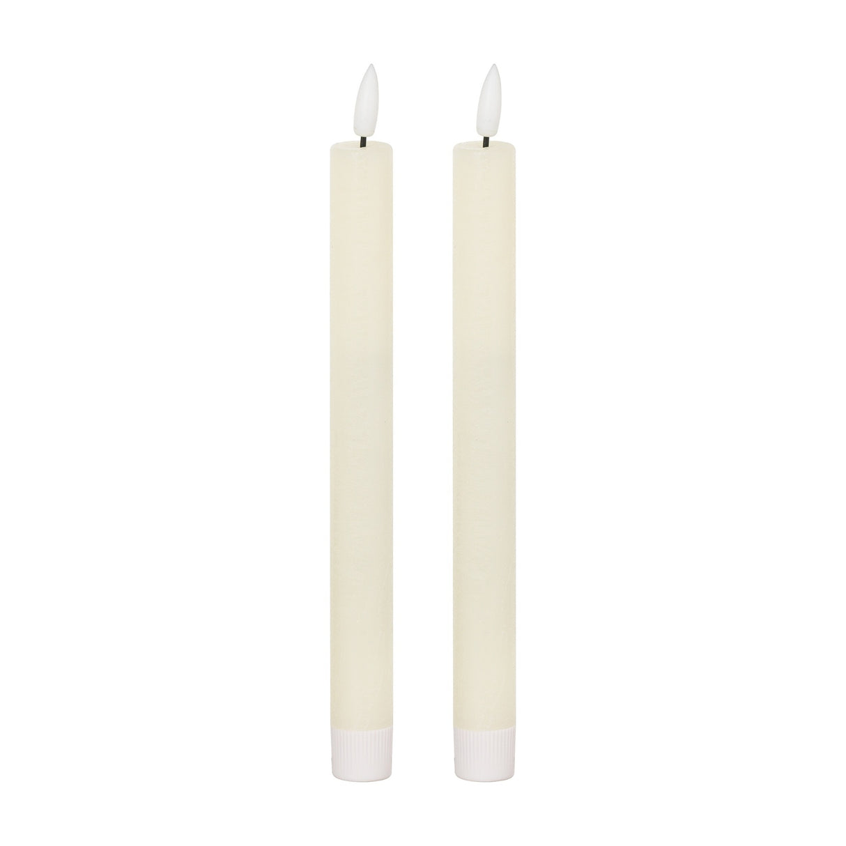 Natural Glow LED Dinner Candles Set of 2 – Beige