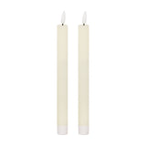 Natural Glow LED Dinner Candles Set of 2 – Beige