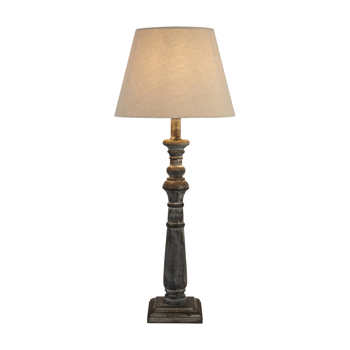 Ondelle Column Table Lamp – Brown