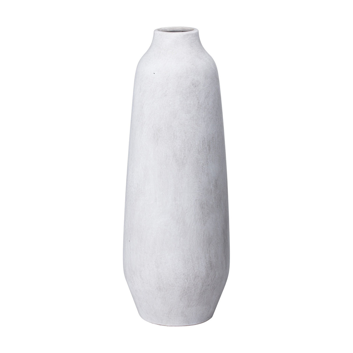 Hill Interiors Large Tall Ceramic Vase in beige with a rounded tapered body and narrow neck, shown in matte finish against a plain white background.