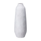 Hill Interiors Large Tall Ceramic Vase in beige with a rounded tapered body and narrow neck, shown in matte finish against a plain white background.