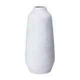 Hill Interiors Tall Ceramic Vase in beige with a matte finish, slender tapered body and narrow neck, shown against a plain white background.