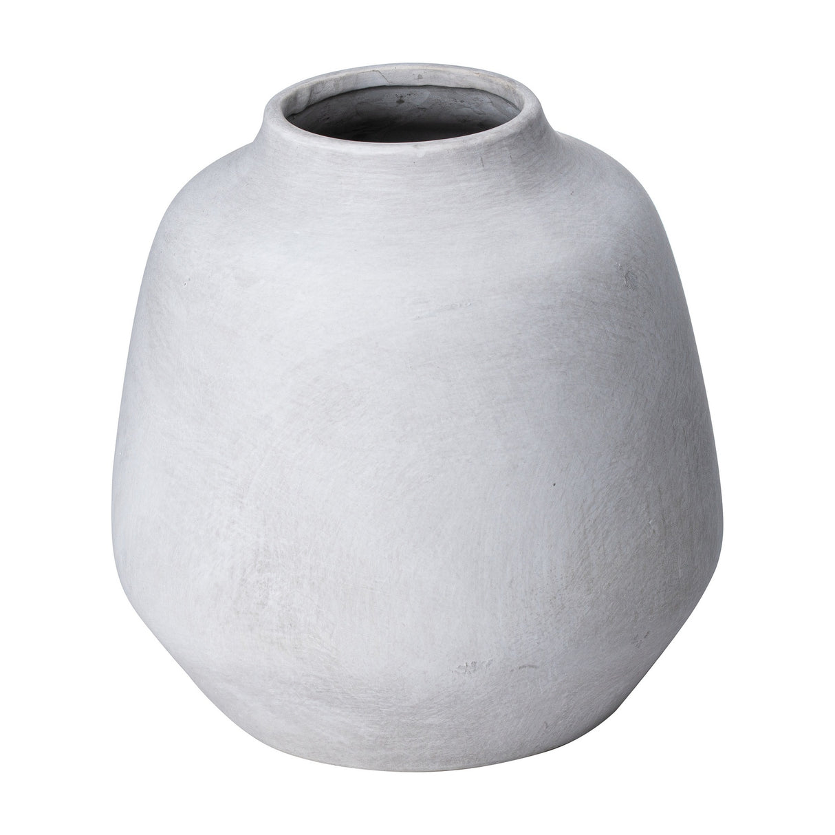 Hill Interiors Opal 20cm ceramic vase in beige with a rounded body and narrow neck, shown against a plain white background.