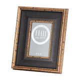 Black & Antique Gold Beaded Photo Frame – Black