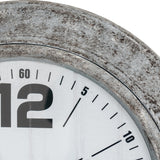Round Glass Wall Clock – Silver