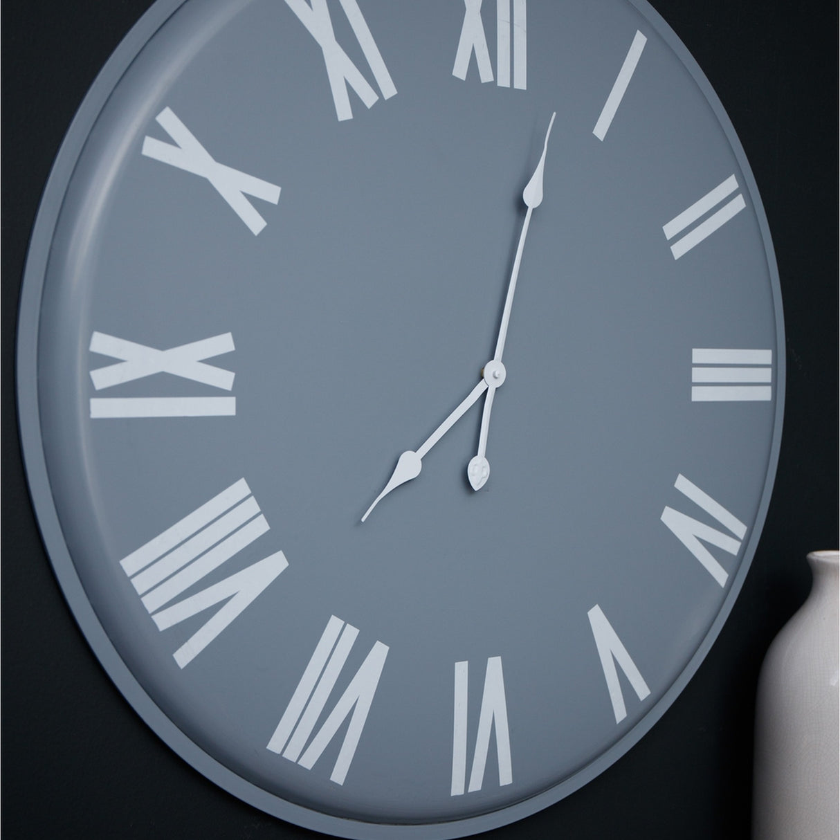 Metal Wall Clock 49cm – Grey