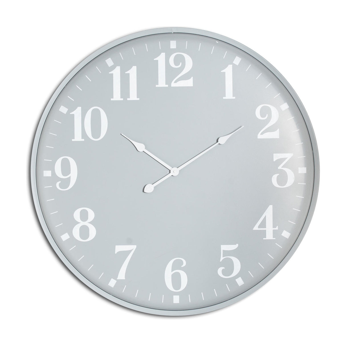 Large Metal Wall Clock – Grey