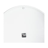 Back view of Hill Interiors Large Round Metal Wall Clock in white, showing the keyhole hanging fixing and central quartz movement housing.