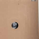 Reverse of Hill Interiors square wooden wall clock showing brown backing board, central quartz movement and metal hanging bracket at the top corner.