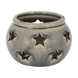 Star Candle Lantern in Ceramic – Grey