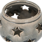 Star Candle Lantern in Ceramic – Grey
