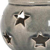 Star Candle Lantern in Ceramic – Grey