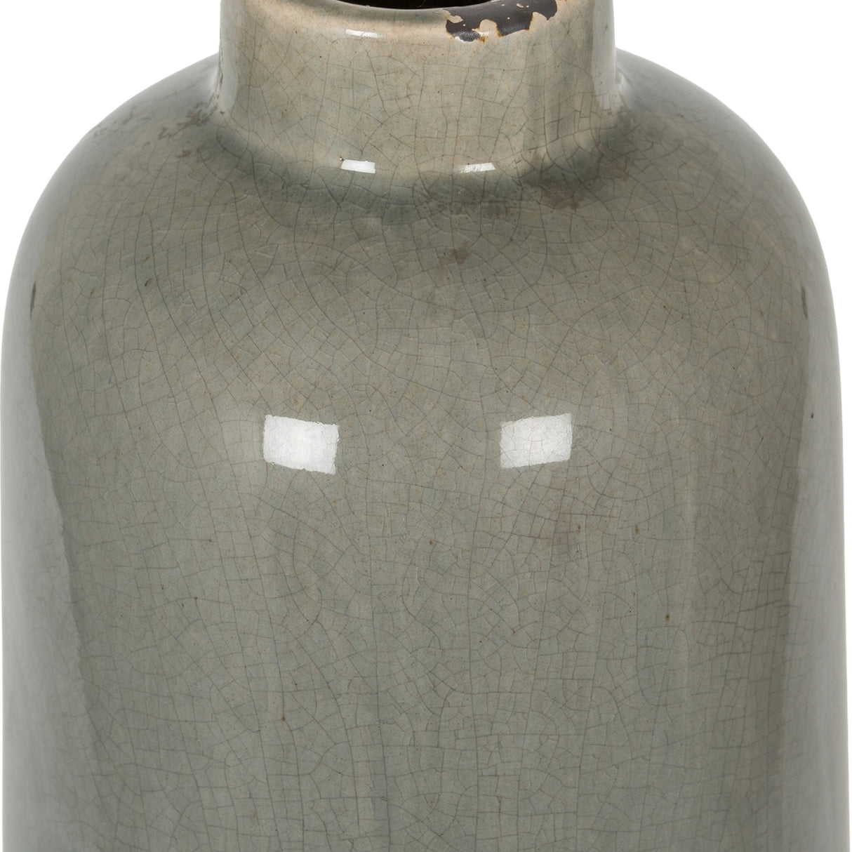 Grey Glazed Ceramic Vase – Grey