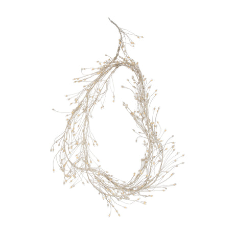 Hill Interiors 2.75m plug-in LED cluster string lights coiled into an oval shape, with warm white bulbs on fine white wire against a plain background.