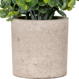 Faux Eucalyptus Plant in Stone Effect Pot – Green