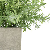 Faux Rosemary Plant in Stone Effect Pot – Green