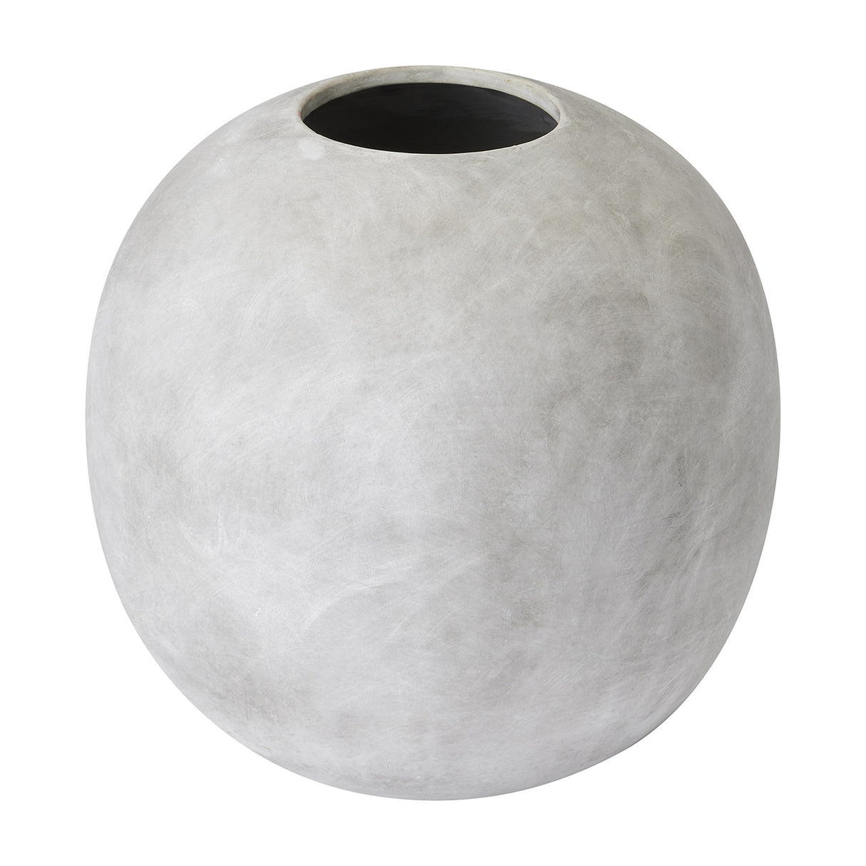 Hill Interiors Small Globe Ceramic Vase in beige with a rounded spherical body and narrow opening, shown on a plain white background.
