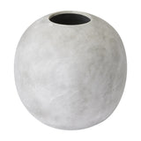 Hill Interiors Small Globe Ceramic Vase in beige with a rounded spherical body and narrow opening, shown on a plain white background.