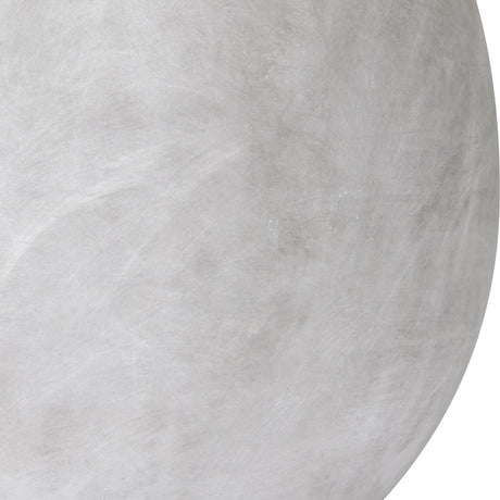 Close-up of the Hill Interiors Small Globe Ceramic Vase in beige, showing the smooth matte finish and rounded spherical body against a plain background.