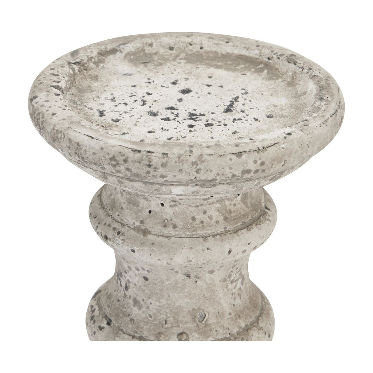 Stone Ceramic Column Candle Holder – Beige