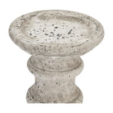Stone Ceramic Column Candle Holder – Beige