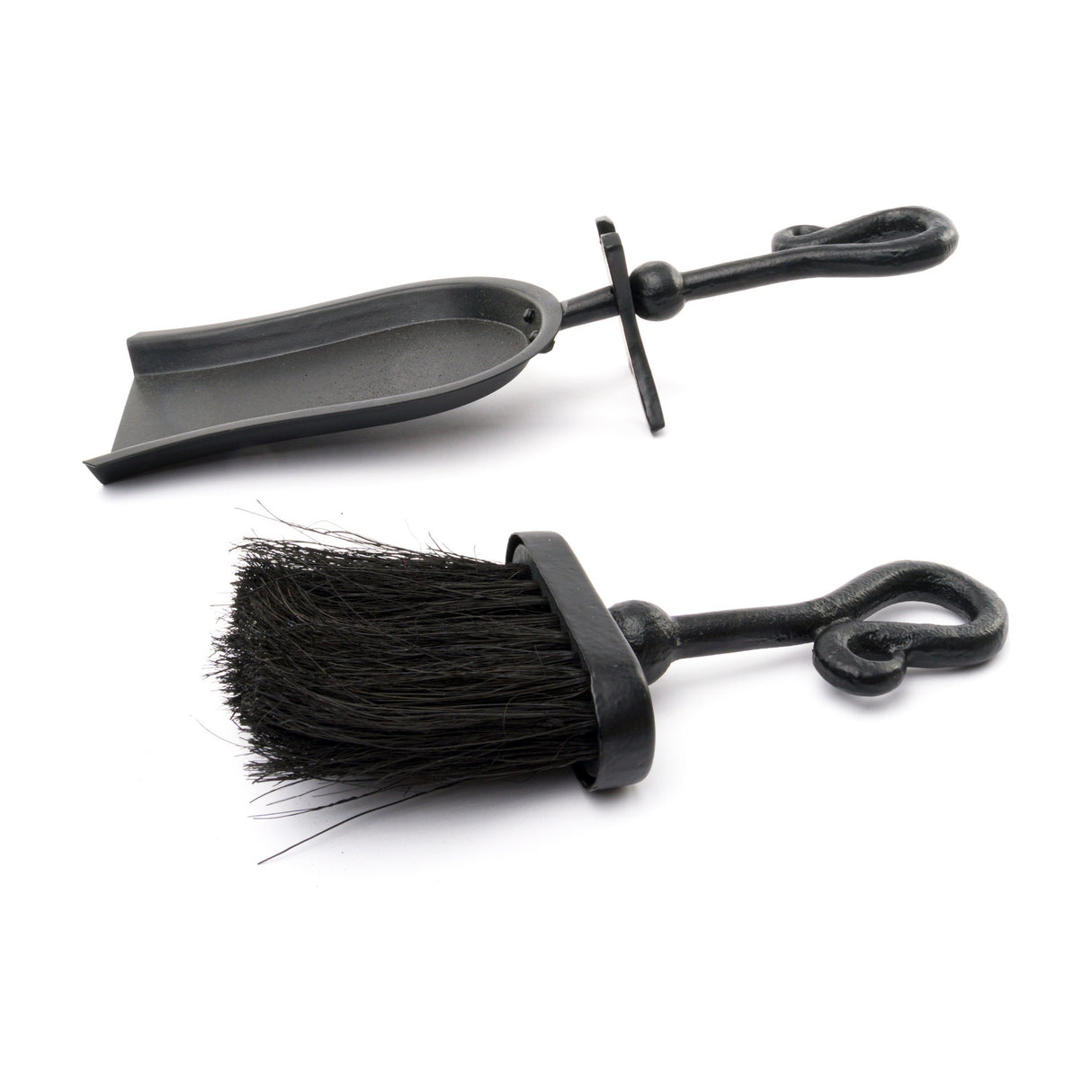 Black Crook Handled Hearth Tidy – Black