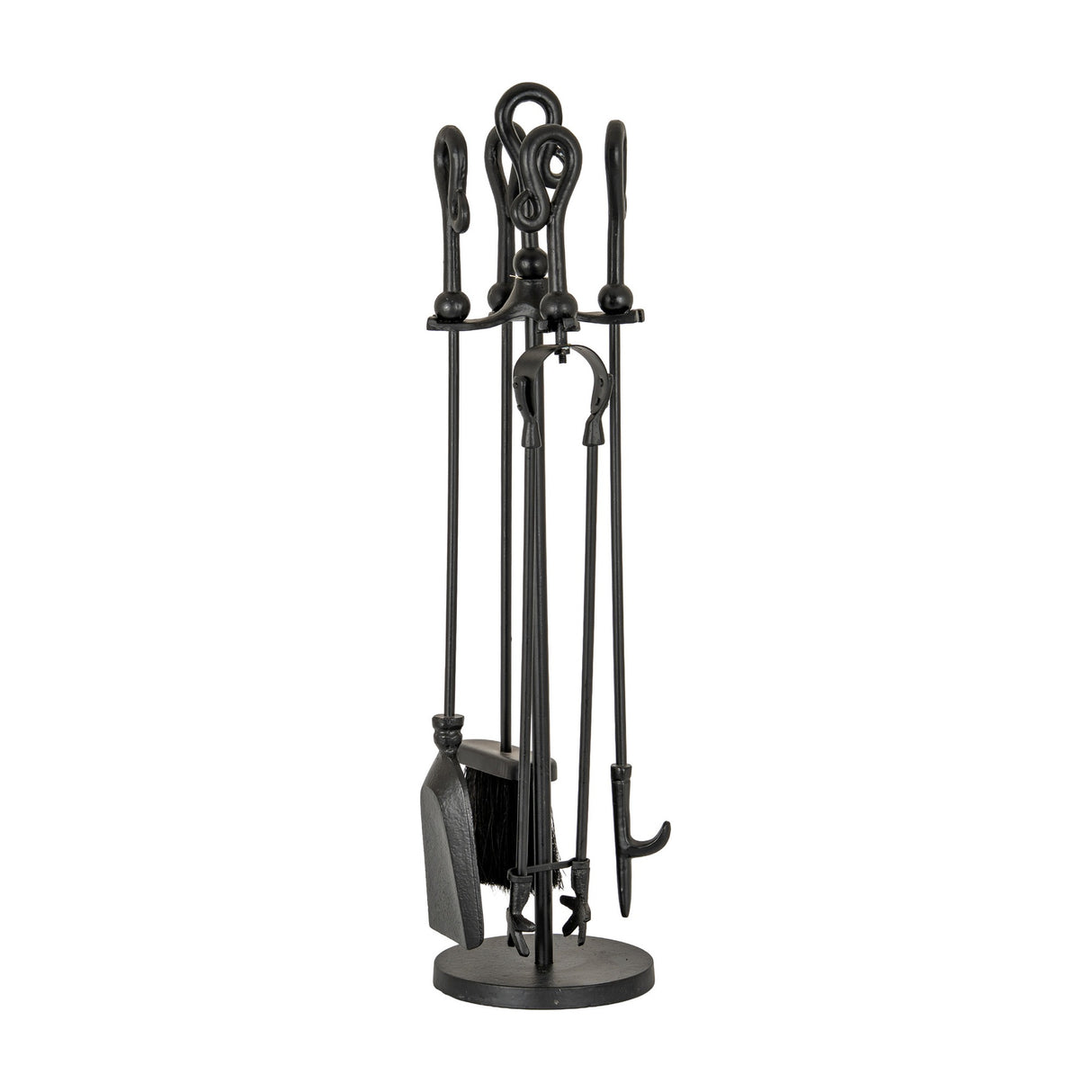 Crook-Top Fireside Companion Set – Black