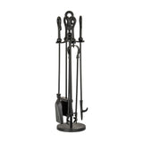 Crook-Top Fireside Companion Set – Black