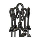 Crook-Top Fireside Companion Set – Black