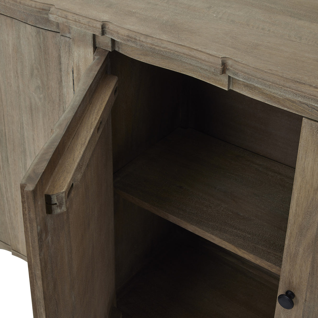 Wooden Four-Door Sideboard – Brown