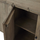 Wooden Four-Door Sideboard – Brown