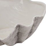 Large Ceramic Shell Bowl Planter – White