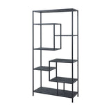 Large Black Metal Multi-Shelf Storage Unit – Black